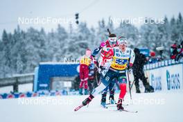 05.12.2021, Lillehammer, Norway (NOR): Moa Olsson (SWE), Helene  Fossesholm (NOR), (l-r)  - FIS world cup cross-country, 4x5km women, Lillehammer (NOR). www.nordicfocus.com. © Modica/NordicFocus. Every downloaded picture is fee-liable.