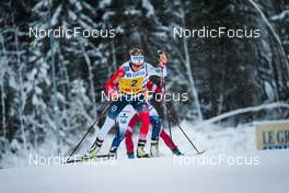 05.12.2021, Lillehammer, Norway (NOR): Therese Johaug (NOR), Tatiana Sorina (RUS), Ebba Andersson (SWE), (l-r)  - FIS world cup cross-country, 4x5km women, Lillehammer (NOR). www.nordicfocus.com. © Modica/NordicFocus. Every downloaded picture is fee-liable.