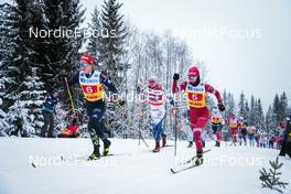 05.12.2021, Lillehammer, Norway (NOR): Katharina Hennig (GER), Emma Ribom (SWE), Yulia Stupak (RUS), (l-r)  - FIS world cup cross-country, 4x5km women, Lillehammer (NOR). www.nordicfocus.com. © Modica/NordicFocus. Every downloaded picture is fee-liable.