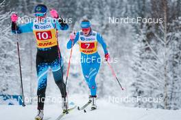 05.12.2021, Lillehammer, Norway (NOR): Kseniya Shalygina (KAZ), Lucia Scardoni (ITA), (l-r)  - FIS world cup cross-country, 4x5km women, Lillehammer (NOR). www.nordicfocus.com. © Modica/NordicFocus. Every downloaded picture is fee-liable.