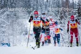 05.12.2021, Lillehammer, Norway (NOR): Katharina Hennig (GER), Tiril Udnes Weng (NOR), Emma Ribom (SWE), Johanna Matintalo (FIN), Yulia Stupak (RUS), (l-r)  - FIS world cup cross-country, 4x5km women, Lillehammer (NOR). www.nordicfocus.com. © Modica/NordicFocus. Every downloaded picture is fee-liable.