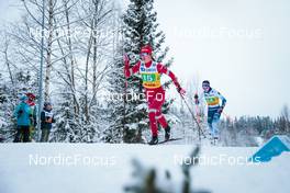 05.12.2021, Lillehammer, Norway (NOR): Anastasiya Faleeva (RUS), Jasmin Kahara (FIN), (l-r)  - FIS world cup cross-country, 4x5km women, Lillehammer (NOR). www.nordicfocus.com. © Modica/NordicFocus. Every downloaded picture is fee-liable.