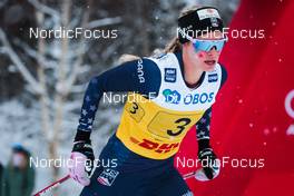 05.12.2021, Lillehammer, Norway (NOR): Jessie Diggins (USA) - FIS world cup cross-country, 4x5km women, Lillehammer (NOR). www.nordicfocus.com. © Modica/NordicFocus. Every downloaded picture is fee-liable.