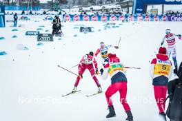 05.12.2021, Lillehammer, Norway (NOR): Helene  Fossesholm (NOR), Veronika Stepanova (RUS), Moa Olsson (SWE), (l-r)  - FIS world cup cross-country, 4x5km women, Lillehammer (NOR). www.nordicfocus.com. © Modica/NordicFocus. Every downloaded picture is fee-liable.