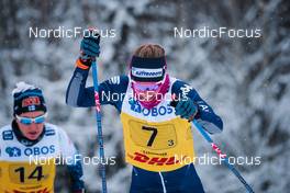 05.12.2021, Lillehammer, Norway (NOR): Riitta-Liisa Roponen (FIN), Elisa Brocard (ITA), (l-r)  - FIS world cup cross-country, 4x5km women, Lillehammer (NOR). www.nordicfocus.com. © Modica/NordicFocus. Every downloaded picture is fee-liable.