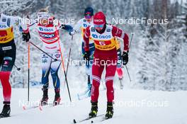 05.12.2021, Lillehammer, Norway (NOR): Emma Ribom (SWE), Yulia Stupak (RUS), (l-r)  - FIS world cup cross-country, 4x5km women, Lillehammer (NOR). www.nordicfocus.com. © Modica/NordicFocus. Every downloaded picture is fee-liable.
