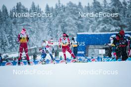 05.12.2021, Lillehammer, Norway (NOR): Tatiana Sorina (RUS), Ebba Andersson (SWE), Veronika Stepanova (RUS), (l-r)  - FIS world cup cross-country, 4x5km women, Lillehammer (NOR). www.nordicfocus.com. © Modica/NordicFocus. Every downloaded picture is fee-liable.