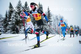 05.12.2021, Lillehammer, Norway (NOR): Louise Lindstroem (SWE), Tereza Beranova (CZE), Lucia Scardoni (ITA), (l-r)  - FIS world cup cross-country, 4x5km women, Lillehammer (NOR). www.nordicfocus.com. © Modica/NordicFocus. Every downloaded picture is fee-liable.