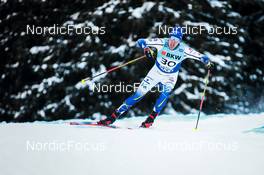 12.12.2021, Davos, Switzerland (SUI): Calle Halfvarsson (SWE) - FIS world cup cross-country, 15km men, Davos (SUI). www.nordicfocus.com. © Modica/NordicFocus. Every downloaded picture is fee-liable.