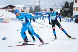 11.12.2021, Davos, Switzerland (SUI): Federico Pellegrino (ITA), Ondrej Cerny (CZE), (l-r)  - FIS world cup cross-country, individual sprint, Davos (SUI). www.nordicfocus.com. © Modica/NordicFocus. Every downloaded picture is fee-liable.