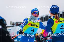 11.12.2021, Davos, Switzerland (SUI): Anamarija Lampic (SLO), Nadine Faehndrich (SUI), (l-r)  - FIS world cup cross-country, individual sprint, Davos (SUI). www.nordicfocus.com. © Modica/NordicFocus. Every downloaded picture is fee-liable.