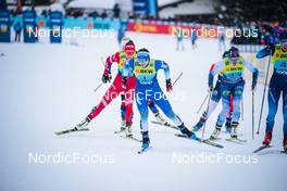 11.12.2021, Davos, Switzerland (SUI): Eva Urevc (SLO), Katri Lylynpera (FIN), (l-r)  - FIS world cup cross-country, individual sprint, Davos (SUI). www.nordicfocus.com. © Modica/NordicFocus. Every downloaded picture is fee-liable.