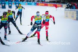 11.12.2021, Davos, Switzerland (SUI): Jessie Diggins (USA), Lotta Udnes Weng (NOR), Yulia Stupak (RUS), (l-r)  - FIS world cup cross-country, individual sprint, Davos (SUI). www.nordicfocus.com. © Modica/NordicFocus. Every downloaded picture is fee-liable.