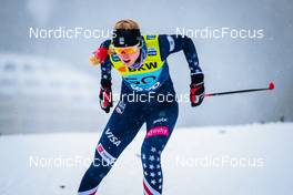 11.12.2021, Davos, Switzerland (SUI): Hailey Swirbul (USA) - FIS world cup cross-country, individual sprint, Davos (SUI). www.nordicfocus.com. © Modica/NordicFocus. Every downloaded picture is fee-liable.