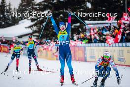 11.12.2021, Davos, Switzerland (SUI): Nadine Faehndrich (SUI), Maja Dahlqvist (SWE), (l-r)  - FIS world cup cross-country, individual sprint, Davos (SUI). www.nordicfocus.com. © Modica/NordicFocus. Every downloaded picture is fee-liable.