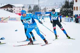 11.12.2021, Davos, Switzerland (SUI): Federico Pellegrino (ITA), Ondrej Cerny (CZE), (l-r)  - FIS world cup cross-country, individual sprint, Davos (SUI). www.nordicfocus.com. © Modica/NordicFocus. Every downloaded picture is fee-liable.