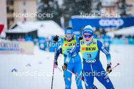 11.12.2021, Davos, Switzerland (SUI): Caterina Ganz (ITA), Anamarija Lampic (SLO), (l-r)  - FIS world cup cross-country, individual sprint, Davos (SUI). www.nordicfocus.com. © Modica/NordicFocus. Every downloaded picture is fee-liable.