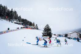 11.12.2021, Davos, Switzerland (SUI): Eva Urevc (SLO), Nadine Faehndrich (SUI), Katerina Janatova (CZE), Katri Lylynpera (FIN), Natalia Nepryaeva (RUS), Ane Appelkvist Stenseth (NOR), (l-r)  - FIS world cup cross-country, individual sprint, Davos (SUI). www.nordicfocus.com. © Modica/NordicFocus. Every downloaded picture is fee-liable.