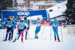 11.12.2021, Davos, Switzerland (SUI): James Clugnet (GBR), Federico Pellegrino (ITA), (l-r)  - FIS world cup cross-country, individual sprint, Davos (SUI). www.nordicfocus.com. © Modica/NordicFocus. Every downloaded picture is fee-liable.
