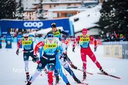 11.12.2021, Davos, Switzerland (SUI): Mathilde Myhrvold (NOR), Hristina Matsokina (RUS), (l-r)  - FIS world cup cross-country, individual sprint, Davos (SUI). www.nordicfocus.com. © Modica/NordicFocus. Every downloaded picture is fee-liable.