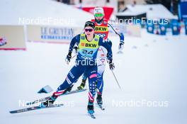11.12.2021, Davos, Switzerland (SUI): Jessie Diggins (USA), Maja Dahlqvist (SWE), (l-r)  - FIS world cup cross-country, individual sprint, Davos (SUI). www.nordicfocus.com. © Modica/NordicFocus. Every downloaded picture is fee-liable.