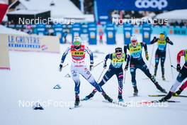 11.12.2021, Davos, Switzerland (SUI): Maja Dahlqvist (SWE), Jessie Diggins (USA), Victoria Carl (GER), (l-r)  - FIS world cup cross-country, individual sprint, Davos (SUI). www.nordicfocus.com. © Modica/NordicFocus. Every downloaded picture is fee-liable.