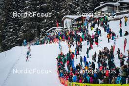 11.12.2021, Davos, Switzerland (SUI): Greta Laurent (ITA), Tiril Udnes Weng (NOR), Anna Dyvik (SWE), Anamarija Lampic (SLO), Mathilde Myhrvold (NOR), (l-r)  - FIS world cup cross-country, individual sprint, Davos (SUI). www.nordicfocus.com. © Modica/NordicFocus. Every downloaded picture is fee-liable.