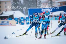 11.12.2021, Davos, Switzerland (SUI): Janik Riebli (SUI), Renaud Jay (FRA), (l-r)  - FIS world cup cross-country, individual sprint, Davos (SUI). www.nordicfocus.com. © Modica/NordicFocus. Every downloaded picture is fee-liable.