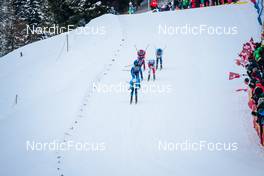 11.12.2021, Davos, Switzerland (SUI): Anton Persson (SWE), Alexander Erentev (RUS), Roman Schaad (SUI), Even Northug (NOR), Valerio Grond (SUI), Lucas Chanavat (FRA), (l-r)  - FIS world cup cross-country, individual sprint, Davos (SUI). www.nordicfocus.com. © Modica/NordicFocus. Every downloaded picture is fee-liable.