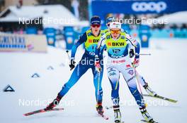 11.12.2021, Davos, Switzerland (SUI): Laurien Van Der Graaff (SUI), Anna Dyvik (SWE), (l-r)  - FIS world cup cross-country, individual sprint, Davos (SUI). www.nordicfocus.com. © Modica/NordicFocus. Every downloaded picture is fee-liable.