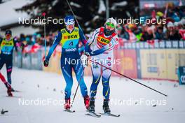 11.12.2021, Davos, Switzerland (SUI): Nadine Faehndrich (SUI), Maja Dahlqvist (SWE), (l-r)  - FIS world cup cross-country, individual sprint, Davos (SUI). www.nordicfocus.com. © Modica/NordicFocus. Every downloaded picture is fee-liable.