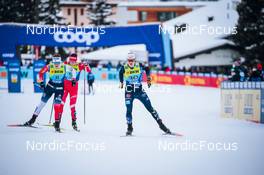 11.12.2021, Davos, Switzerland (SUI): Lotta Udnes Weng (NOR), Yulia Stupak (RUS), Victoria Carl (GER), (l-r)  - FIS world cup cross-country, individual sprint, Davos (SUI). www.nordicfocus.com. © Modica/NordicFocus. Every downloaded picture is fee-liable.
