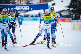 11.12.2021, Davos, Switzerland (SUI): Anna Dyvik (SWE), Emma Ribom (SWE), (l-r)  - FIS world cup cross-country, individual sprint, Davos (SUI). www.nordicfocus.com. © Modica/NordicFocus. Every downloaded picture is fee-liable.
