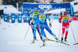 11.12.2021, Davos, Switzerland (SUI): Caterina Ganz (ITA), Anamarija Lampic (SLO), Izabela Marcisz (POL), (l-r)  - FIS world cup cross-country, individual sprint, Davos (SUI). www.nordicfocus.com. © Modica/NordicFocus. Every downloaded picture is fee-liable.