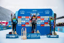 11.12.2021, Davos, Switzerland (SUI): Nadine Faehndrich (SUI), Maja Dahlqvist (SWE), Anamarija Lampic (SLO), (l-r) - FIS world cup cross-country, individual sprint, Davos (SUI). www.nordicfocus.com. © Modica/NordicFocus. Every downloaded picture is fee-liable.