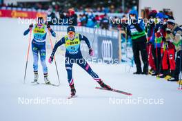 11.12.2021, Davos, Switzerland (SUI): Jasmin Kahara (FIN), Rosie Brennan (USA), (l-r)  - FIS world cup cross-country, individual sprint, Davos (SUI). www.nordicfocus.com. © Modica/NordicFocus. Every downloaded picture is fee-liable.