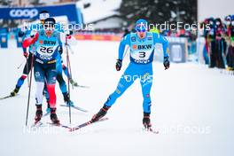 11.12.2021, Davos, Switzerland (SUI): Haavard Solaas Taugboel (NOR), Federico Pellegrino (ITA), (l-r)  - FIS world cup cross-country, individual sprint, Davos (SUI). www.nordicfocus.com. © Modica/NordicFocus. Every downloaded picture is fee-liable.