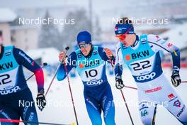 11.12.2021, Davos, Switzerland (SUI): Roman Schaad (SUI), Johan Haeggstroem (SWE), (l-r)  - FIS world cup cross-country, individual sprint, Davos (SUI). www.nordicfocus.com. © Modica/NordicFocus. Every downloaded picture is fee-liable.