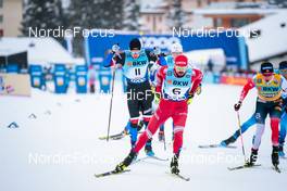 11.12.2021, Davos, Switzerland (SUI): Michal Novak (CZE), Sergey Ustiugov (RUS), (l-r)  - FIS world cup cross-country, individual sprint, Davos (SUI). www.nordicfocus.com. © Modica/NordicFocus. Every downloaded picture is fee-liable.