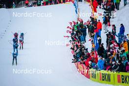 11.12.2021, Davos, Switzerland (SUI): Anton Persson (SWE), Alexander Erentev (RUS), Roman Schaad (SUI), Even Northug (NOR), Valerio Grond (SUI), Lucas Chanavat (FRA), (l-r)  - FIS world cup cross-country, individual sprint, Davos (SUI). www.nordicfocus.com. © Modica/NordicFocus. Every downloaded picture is fee-liable.