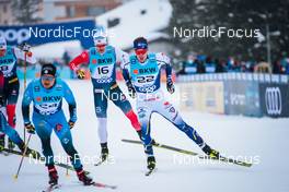 11.12.2021, Davos, Switzerland (SUI): Sindre Bjoernestad Skar (NOR), Johan Haeggstroem (SWE), (l-r)  - FIS world cup cross-country, individual sprint, Davos (SUI). www.nordicfocus.com. © Modica/NordicFocus. Every downloaded picture is fee-liable.