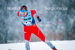11.12.2021, Davos, Switzerland (SUI): Indulis Bikse (LAT) - FIS world cup cross-country, individual sprint, Davos (SUI). www.nordicfocus.com. © Modica/NordicFocus. Every downloaded picture is fee-liable.