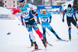 11.12.2021, Davos, Switzerland (SUI): Richard Jouve (FRA), Ondrej Cerny (CZE), (l-r)  - FIS world cup cross-country, individual sprint, Davos (SUI). www.nordicfocus.com. © Modica/NordicFocus. Every downloaded picture is fee-liable.