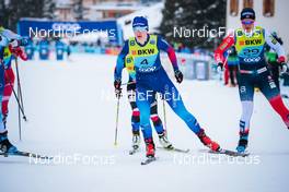 11.12.2021, Davos, Switzerland (SUI): Nadine Faehndrich (SUI), Ane Appelkvist Stenseth (NOR), (l-r)  - FIS world cup cross-country, individual sprint, Davos (SUI). www.nordicfocus.com. © Modica/NordicFocus. Every downloaded picture is fee-liable.