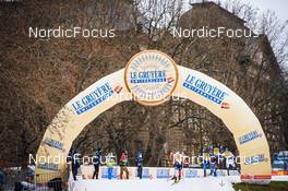 18.12.2021, Dresden, Germany (GER): Sindre Bjoernestad Skar (NOR), Valerio Grond (SUI), Michal Novak (CZE), Gustaf Berglund (SWE), (l-r) - FIS world cup cross-country, individual sprint, Dresden (GER). www.nordicfocus.com. © Tumashov/NordicFocus. Every downloaded picture is fee-liable.