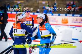 18.12.2021, Dresden, Germany (GER): Jessie Diggins (USA), Lena Quintin (FRA), (l-r) - FIS world cup cross-country, individual sprint, Dresden (GER). www.nordicfocus.com. © Tumashov/NordicFocus. Every downloaded picture is fee-liable.