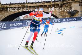 18.12.2021, Dresden, Germany (GER): Kristine Stavaas Skistad (NOR), Greta Laurent (ITA), (l-r) - FIS world cup cross-country, individual sprint, Dresden (GER). www.nordicfocus.com. © Tumashov/NordicFocus. Every downloaded picture is fee-liable.