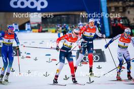 18.12.2021, Dresden, Germany (GER): Anamarija Lampic (SLO), Mathilde Myhrvold (NOR), Kristine Stavaas Skistad (NOR), Jonna Sundling (SWE), (l-r) - FIS world cup cross-country, individual sprint, Dresden (GER). www.nordicfocus.com. © Tumashov/NordicFocus. Every downloaded picture is fee-liable.
