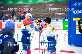 18.12.2021, Dresden, Germany (GER): Even Northug (NOR), Haavard Solaas Taugboel (NOR), (l-r) - FIS world cup cross-country, individual sprint, Dresden (GER). www.nordicfocus.com. © Tumashov/NordicFocus. Every downloaded picture is fee-liable.