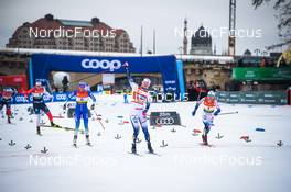 18.12.2021, Dresden, Germany (GER): Kristine Stavaas Skistad (NOR), Anamarija Lampic (SLO), Maja Dahlqvist (SWE), Jonna Sundling (SWE), (l-r) - FIS world cup cross-country, individual sprint, Dresden (GER). www.nordicfocus.com. © Tumashov/NordicFocus. Every downloaded picture is fee-liable.
